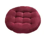 Round corduroy solid tufted thick cushion