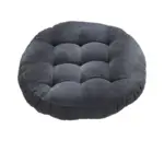Round corduroy solid tufted thick cushion