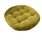 Round corduroy solid tufted thick cushion