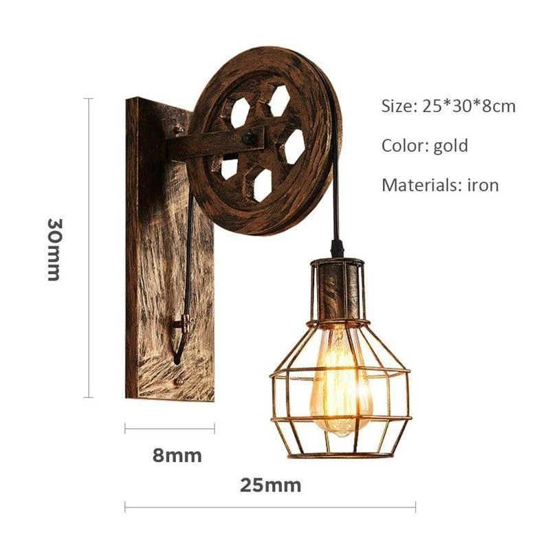 Rustic Vintage Retro Industrial Wall Light 172871