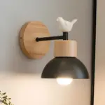 Rustikbalken holz wandleuchte rustikales design e27 warmlicht xlumina