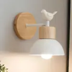 Rustikbalken holz wandleuchte rustikales design e27 warmlicht xlumina