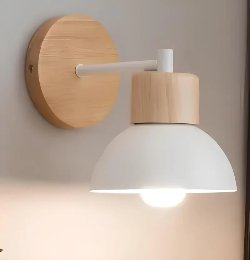 Rustikbalken holz wandleuchte rustikales design e27 warmlicht xlumina