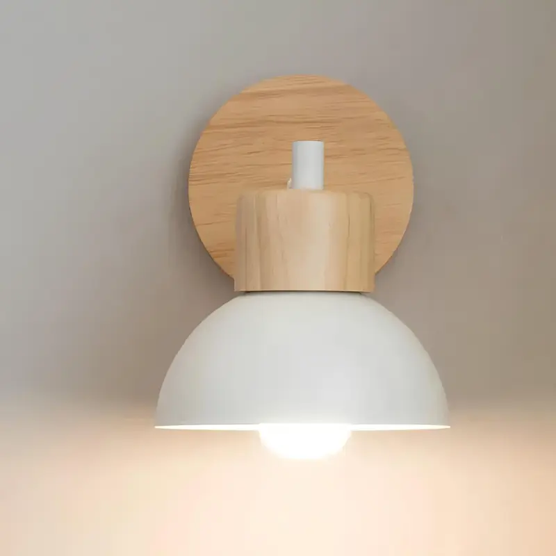 Rustikbalken holz wandleuchte rustikales design e27 warmlicht xlumina