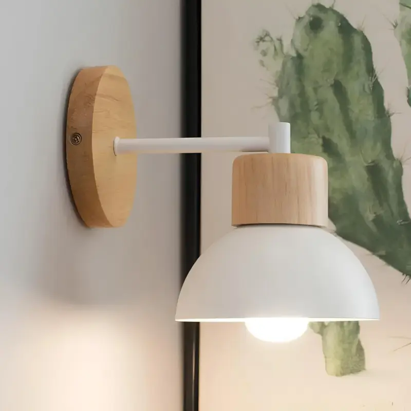 Rustikbalken holz wandleuchte rustikales design e27 warmlicht xlumina