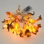 Safari animals night light garland