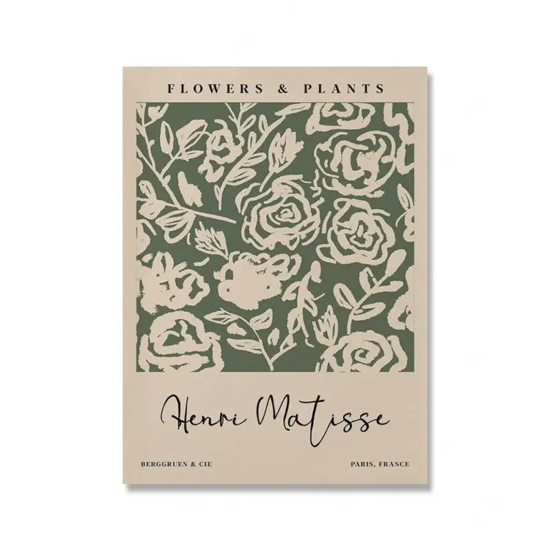 Sage green matisse yayoi kusama exhibition posters