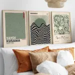 Sage green matisse yayoi kusama exhibition posters