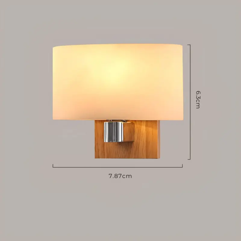 Scandilicht moderne glas holz wandlampe naturholz klar matt glas e27 wandleuchte xlumina8