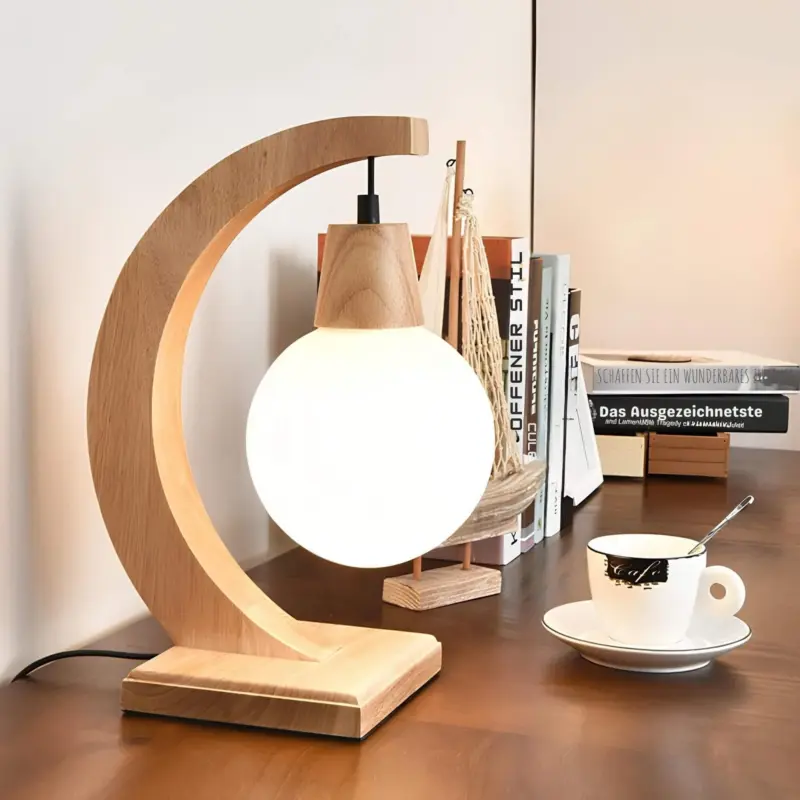 Scandilight boog tischlampe nordisches design e27 weiss holz xlumina3