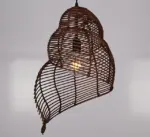 Sea shell snail bamboo 98 to 13 wide led pendant lamp shade