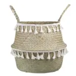 Seagrass storage basket with handles