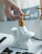 Seashell and starfish soap bottle patchandbagel