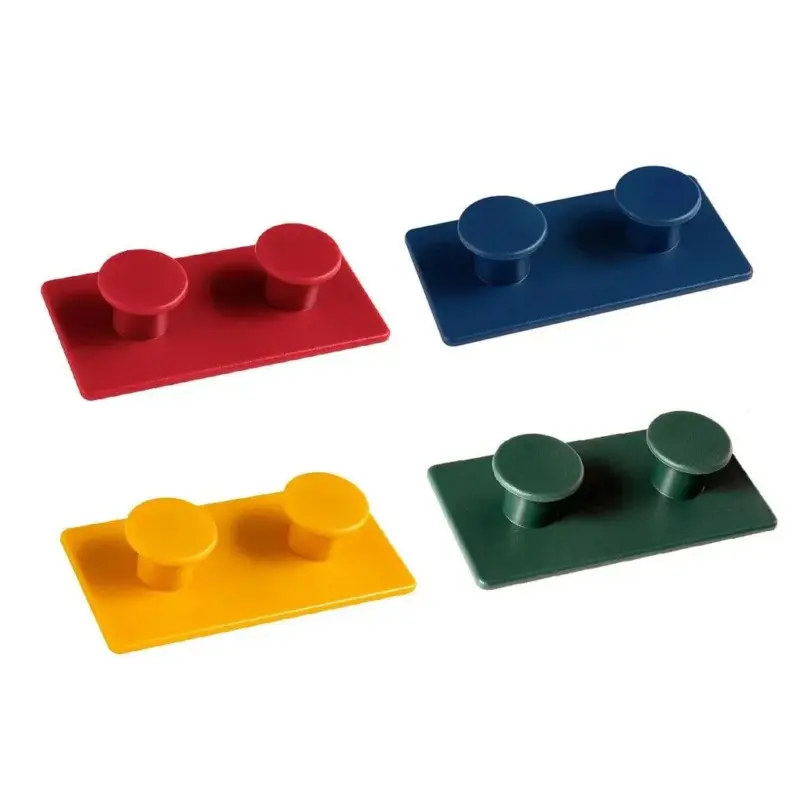 Set of four wall mounted hanging hooks