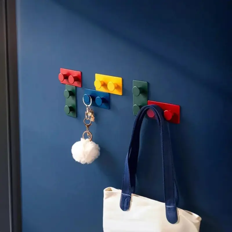 Set of four wall mounted hanging hooks