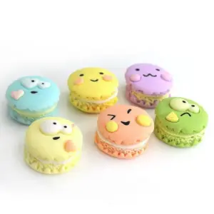 Set of Six Pastel Macaron Shaped Fridge Magnets