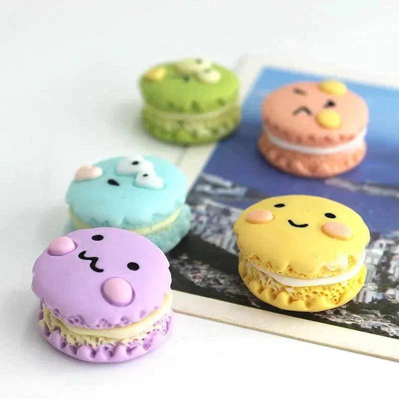 Set Of Six Pastel Macaron Shaped Fridge Magnets 470556