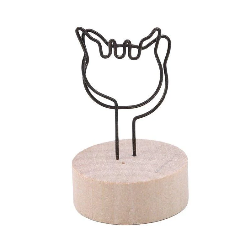 Shaped Round Wooden Photo Clip 263210