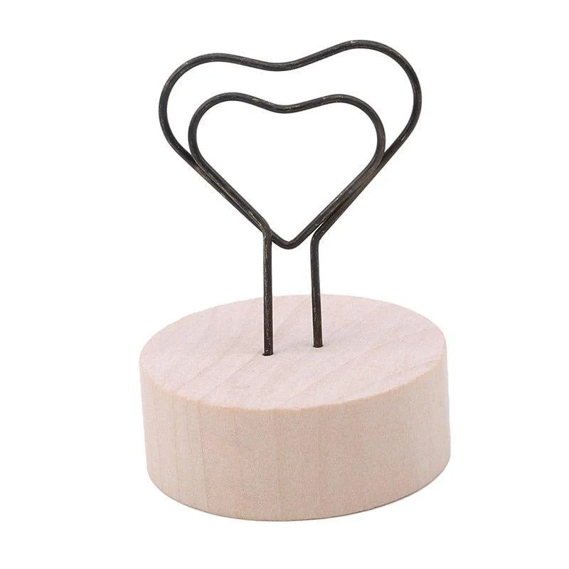 Shaped Round Wooden Photo Clip 291805