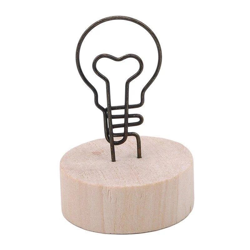 Shaped Round Wooden Photo Clip 781580