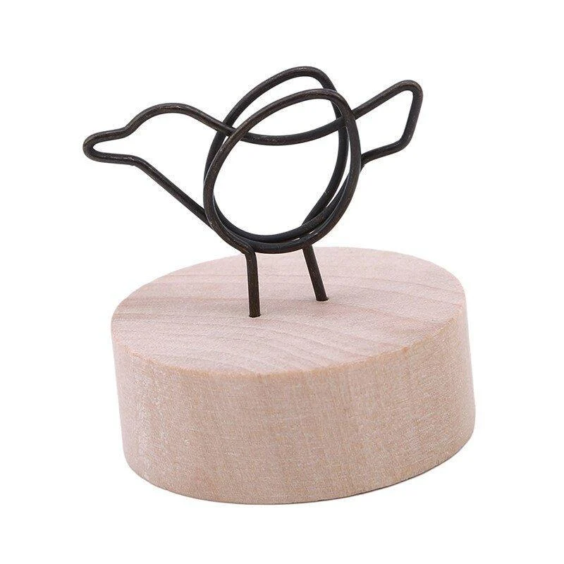 Shaped Round Wooden Photo Clip 842242