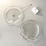 Shell shaped white ceramic jewellery tray