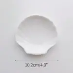 Shell shaped white ceramic jewellery tray