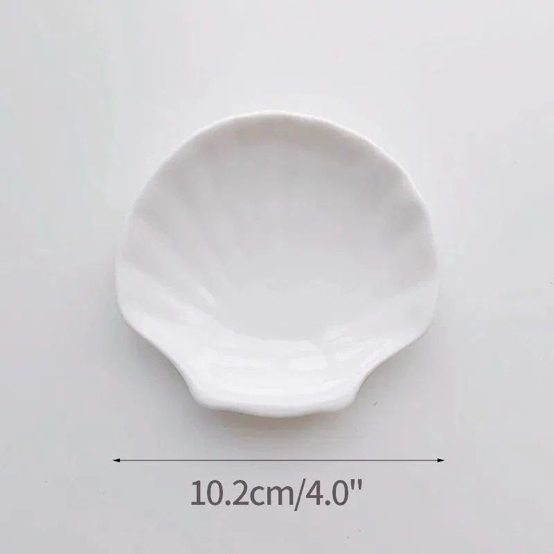 Shell Shaped White Ceramic Jewellery Tray 522160