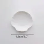 Shell shaped white ceramic jewellery tray