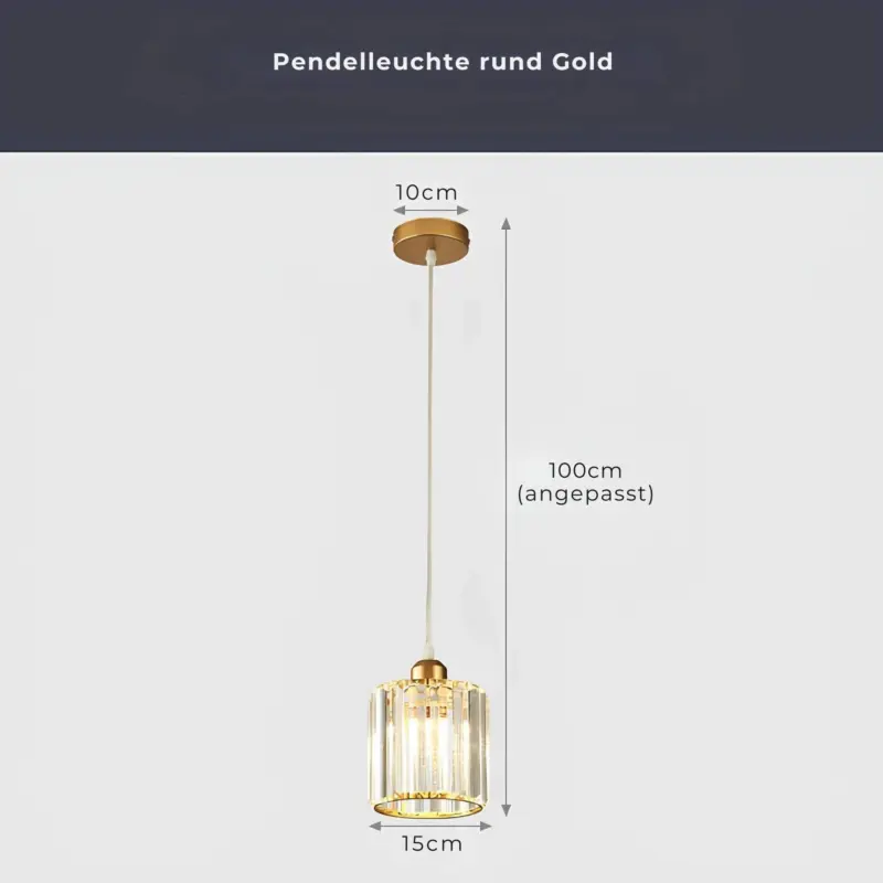 Shimmerglo moderne k9 kristall pendellampe gold schwarz modern design wohnzimmer essen xlumina2