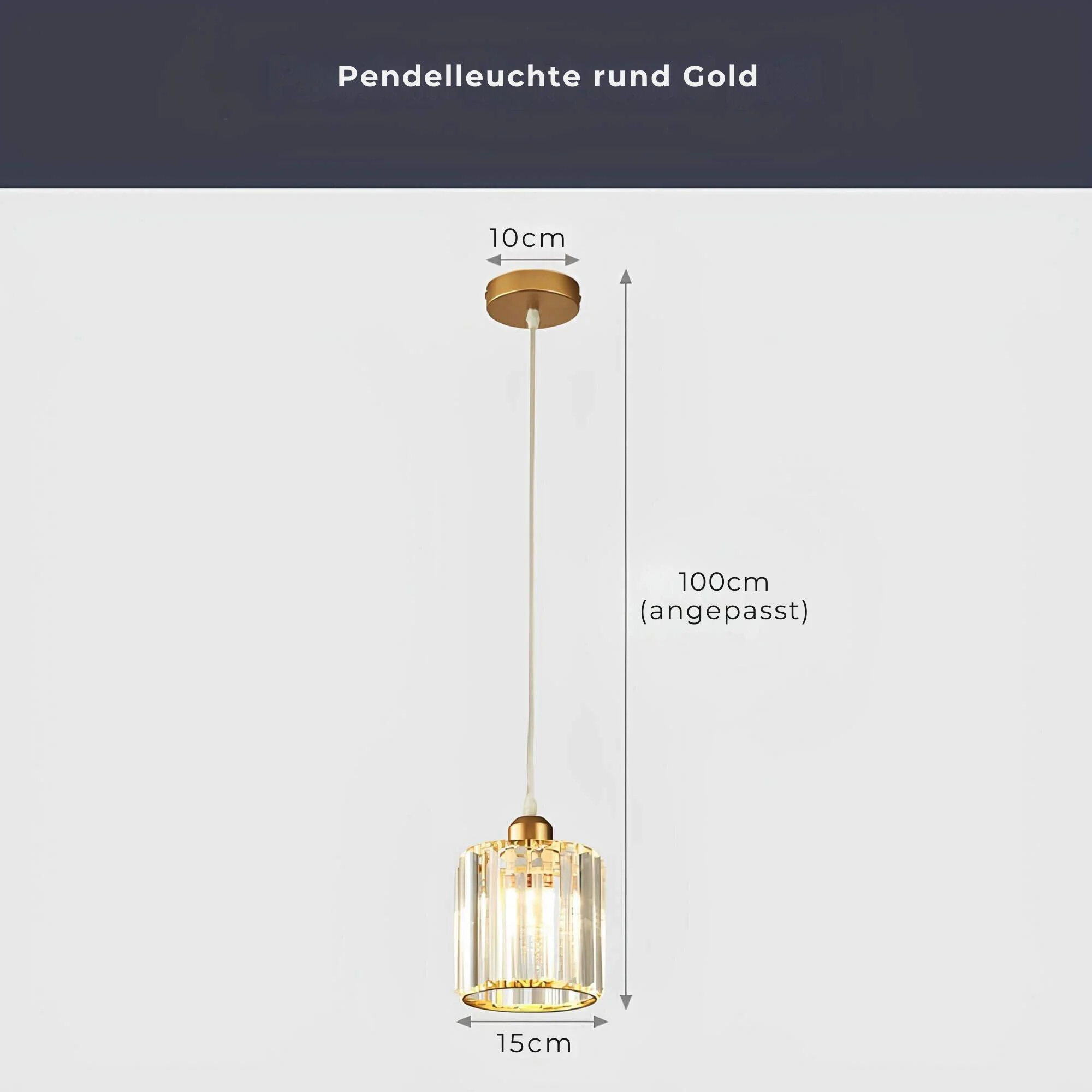 Shimmerglo Moderne K9 Kristall Pendellampe Gold Schwarz Modern Design Wohnzimmer Essen Xlumina2