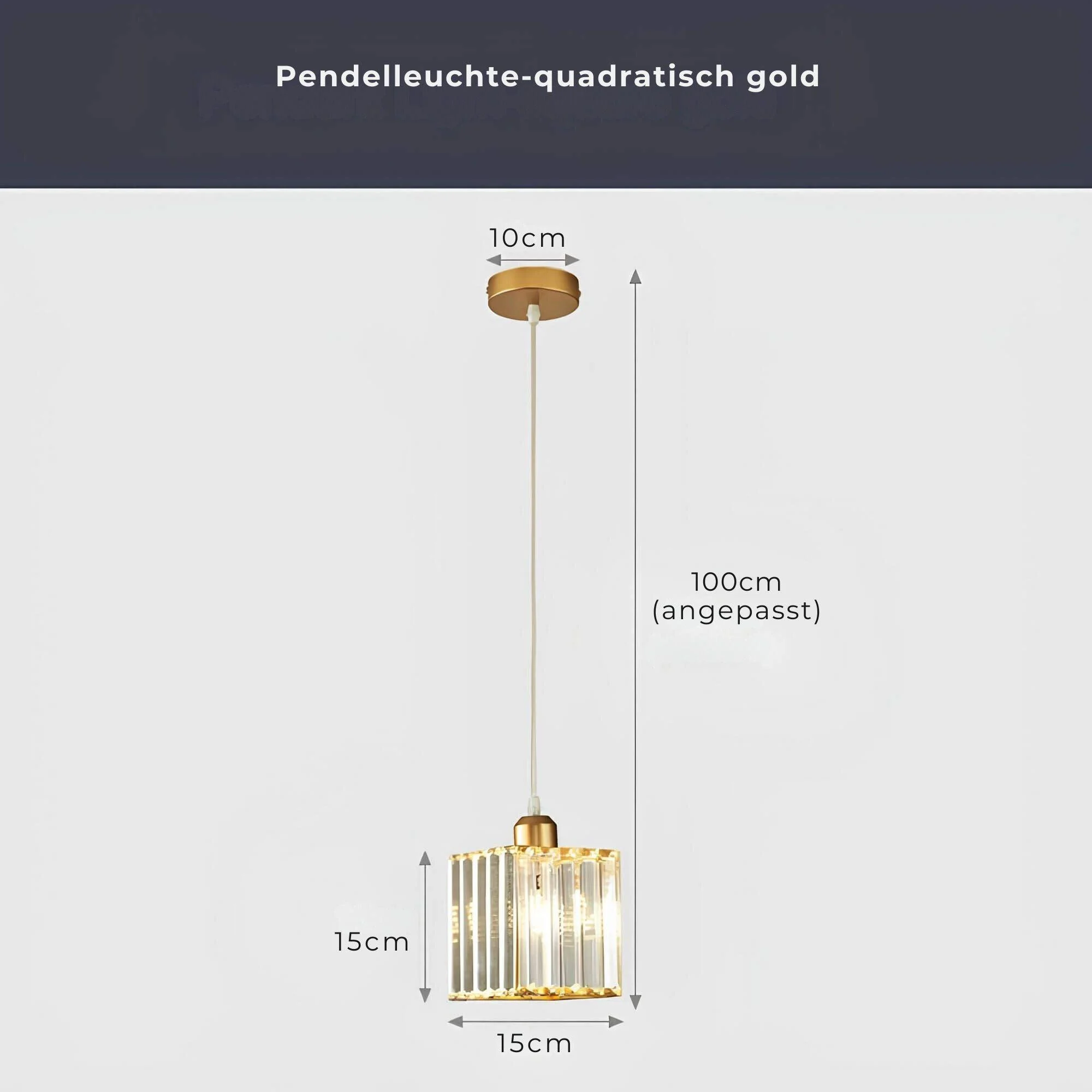 Shimmerglo Moderne K9 Kristall Pendellampe Gold Schwarz Modern Design Wohnzimmer Essen Xlumina4