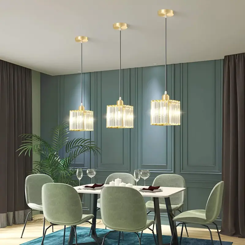 Shimmerglo moderne k9 kristall pendellampe gold schwarz modern design wohnzimmer essen xlumina8