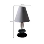 Shinestyle moderne tischleuchte metall stoffschirm 40cm xlumina4