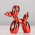 Shiny resin balloon dog living room ornament