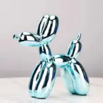 Shiny resin balloon dog living room ornament