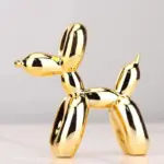 Shiny resin balloon dog living room ornament