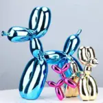 Shiny resin balloon dog living room ornament