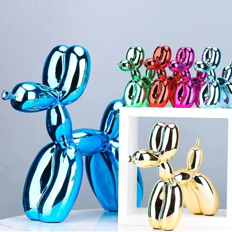 Shiny Resin Balloon Dog Living Room Ornament 837009