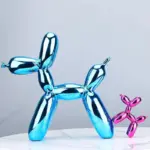 Shiny resin balloon dog living room ornament