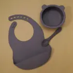 Silicone bear tableware and bibchildrensliving simply house