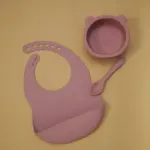 Silicone bear tableware and bibchildrensliving simply house