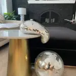 Silver melting disco ball decoration