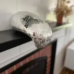 Silver melting disco ball decoration