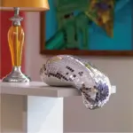 Silver melting disco ball decoration