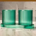 Simple bathroom toothbrush mug tray