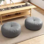 Simple japanese style nappa leather floor cushion