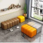 Simple living room velvet leather stool chair seat