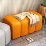 Simple living room velvet leather stool chair seat