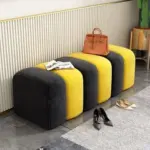 Simple living room velvet leather stool chair seat